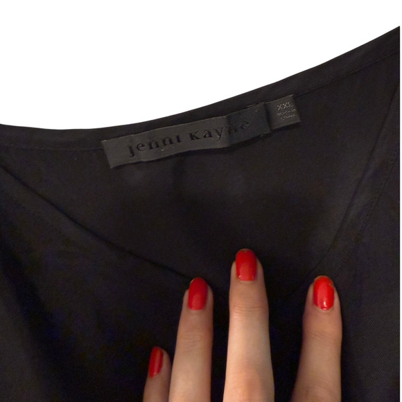 NEW! Jenni Kayne XXL Rio Slipdress $345 Maxi Dress V-neck Flowy Black 14 16 - Picture 7 of 12